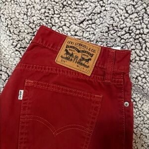Levi's 514 Bold Red Denim Pants